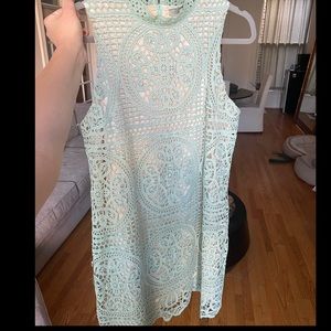 Lily rain mint green lace dress